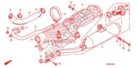 SILENCIEUX D'ECHAPPEMENT pour Honda FOURTRAX 500 FOREMAN 4X4 Power Steering de 2009