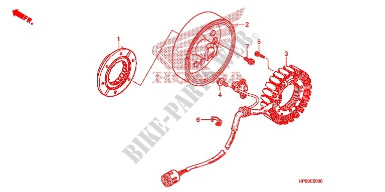 ALTERNATEUR pour Honda FOURTRAX 500 FOREMAN 4X4 Power Steering de 2009