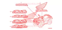 AUTOCOLLANTS pour Honda FOURTRAX 500 FOREMAN 4X4 Power Steering, CAMO de 2009