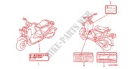 ETIQUETTE DE PRECAUTIONS pour Honda ZOOMER 50 de 2012