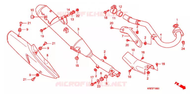 SILENCIEUX D'ECHAPPEMENT Honda MOTO 150 NX 2012  NXR150ESA