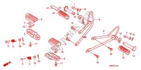 REPOSE PIED pour Honda NXR 150 BROS Electric Start, front Disk de 2011