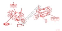 ETIQUETTE DE PRECAUTIONS (VT750CA/CS/C2B) pour Honda SHADOW VT 750 ABS TWO TONE de 2012