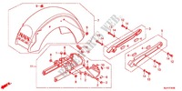 GARDE BOUE ARRIERE (VT750CA/CS) pour Honda SHADOW VT 750 ABS TWO TONE de 2012