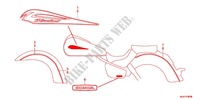 T (VT750CA/CS) pour Honda SHADOW VT 750 ABS TWO TONE de 2012