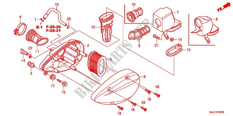 FILTRE A AIR pour Honda SHADOW VT 750 ABS TWO TONE de 2012
