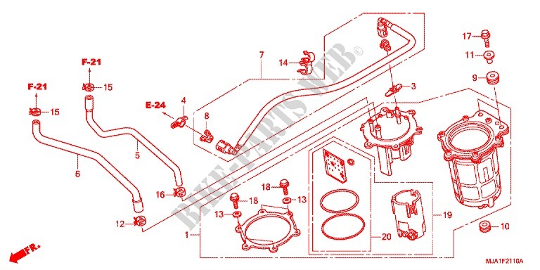 POMPE A ESSENCE (VT750CA/CS/C2B) pour Honda SHADOW VT 750 ABS TWO TONE de 2012