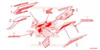 AUTOCOLLANTS pour Honda CB 500F ABS  BLACK de 2014