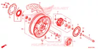 ROUE ARRIERE pour Honda CB 500F ABS  BLACK de 2014