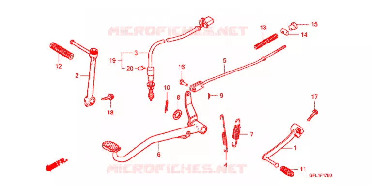 PEDALE - KICK Honda MOTO 50 MONKEY 2012  Z50JC_M