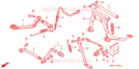 PEDALE pour Honda GL 1500 GOLD WING ASPENCADE de 1991