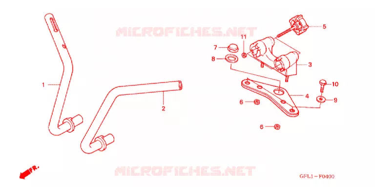 GUIDON - TE DE FOURCHE Honda MOTO 50 MONKEY 2007  Z50J7_M