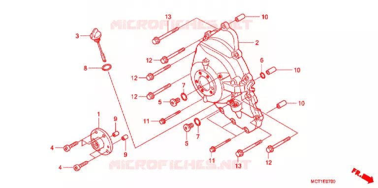 CARTER MOTEUR DROIT Honda SCOOTER 400 SILVERWING 2003  FJS400A3
