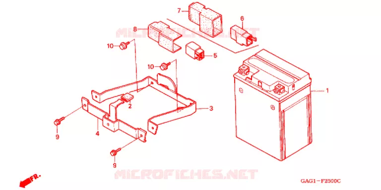 BATTERIE Honda SCOOTER 50 GYRO 2000  TC50Y