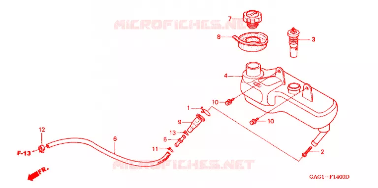 RESERVOIR D'HUILE Honda SCOOTER 50 GYRO 2000  TC50Y