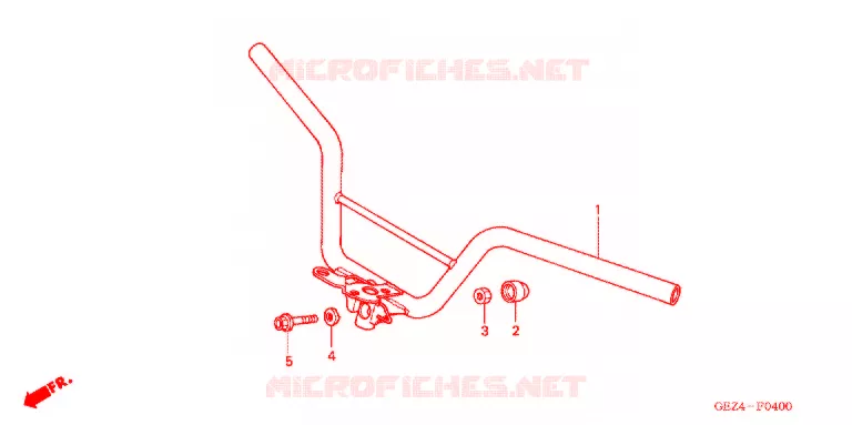 GUIDON Honda SCOOTER 50 RUCKUS 2003  NPS503_A