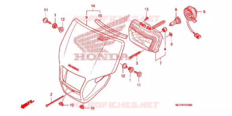 PHARE Honda MOTO 450 CRF 2005  CRF450X5