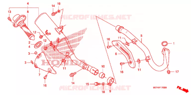 SILENCIEUX D'ECHAPPEMENT Honda MOTO 450 CRF 2005  CRF450X5