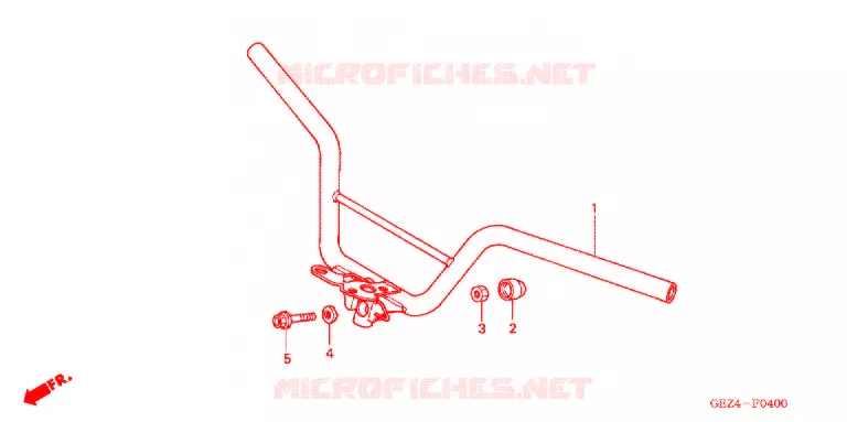 GUIDON Honda SCOOTER 50 RUCKUS 2005  NPS505_A