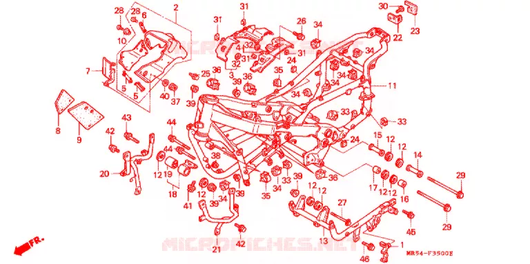 CADRE Honda MOTO 800 PC800 1996  PC800T