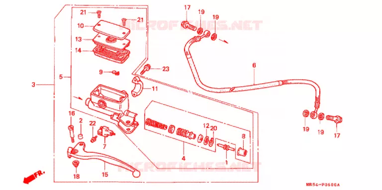 MAITRE-CYLINDRE Honda MOTO 800 PC800 1996  PC800T