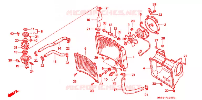 RADIATEUR Honda MOTO 800 PC800 1996  PC800T