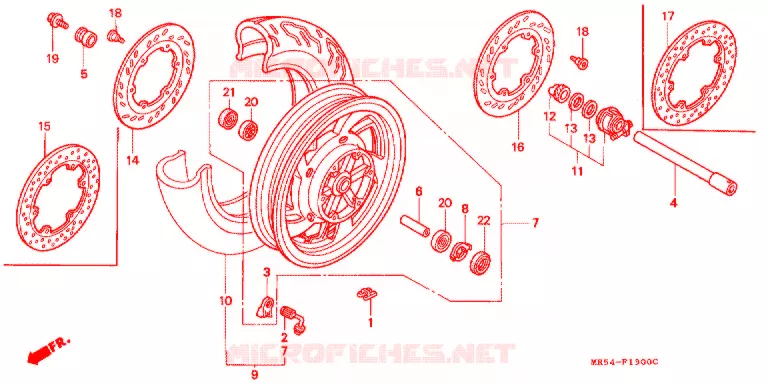 ROUE AVANT Honda MOTO 800 PC800 1996  PC800T