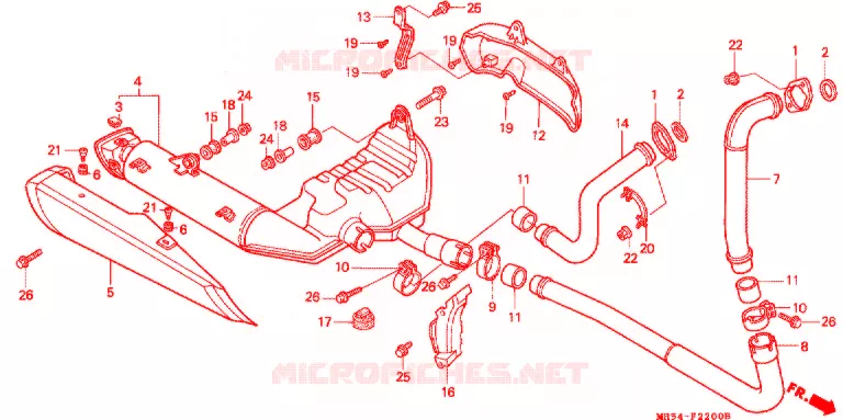 SILENCIEUX D'ECHAPPEMENT Honda MOTO 800 PC800 1996  PC800T