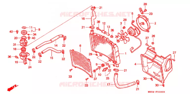 RADIATEUR Honda MOTO 800 PC800 1996  PC800T