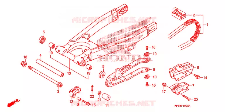 BRAS OSCILLANT Honda MOTO 230 CRF 2006  CRF230F6
