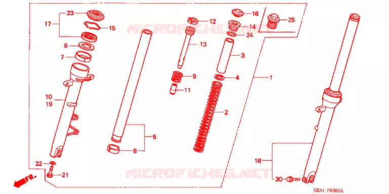FOURCHE Honda MOTO 250 HORNET 2000  CB250FY