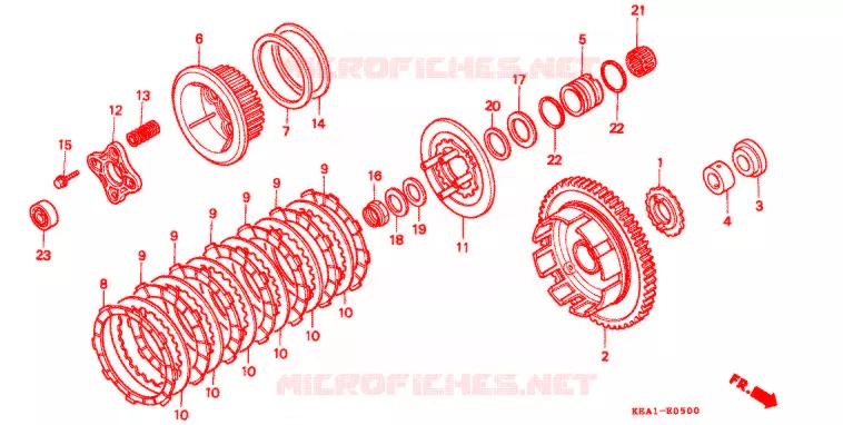 EMBRAYAGE Honda MOTO 250 HORNET 2003  CB250F3
