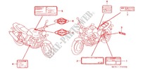 ETIQUETTE DE PRECAUTIONS (CB400SF/CB400) pour Honda CB 400 SUPER FOUR COLORED WHEELS de 2001
