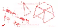 BEQUILLE   REPOSE PIEDS pour Honda CRF 450 R de 2002