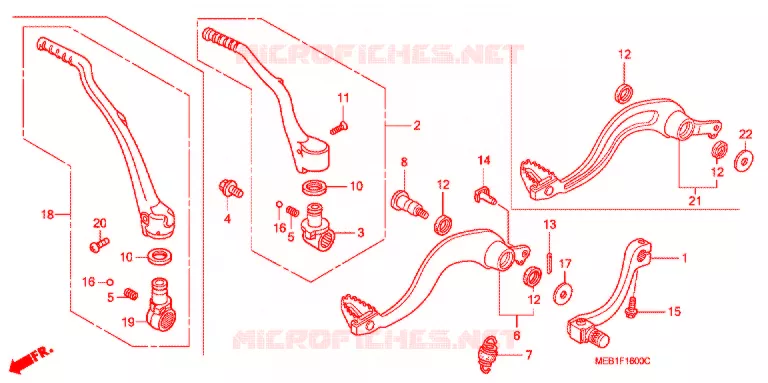 PEDALE - KICK Honda MOTO 450 CRF 2003  CRF450R3