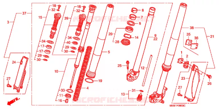 FOURCHE Honda MOTO 450 CRF 2004  CRF450R4