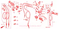 LEVIER DE GUIDON   CABLE   COMMODO (CRF450R4,5,6,7,8) pour Honda CRF 450 R de 2005