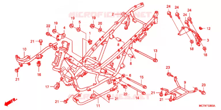 CADRE Honda SCOOTER 400 SILVERWING 2006  FJS400A5
