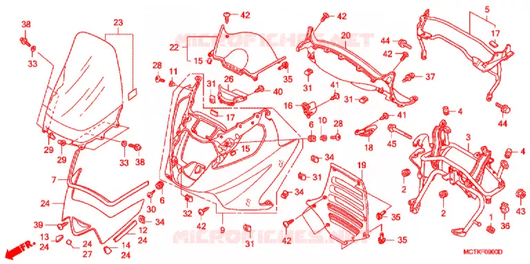 CARENAGE AVANT (FJS400A/D/FJS600A/D5-8) Honda SCOOTER 400 SILVERWING 2006  FJS400A5