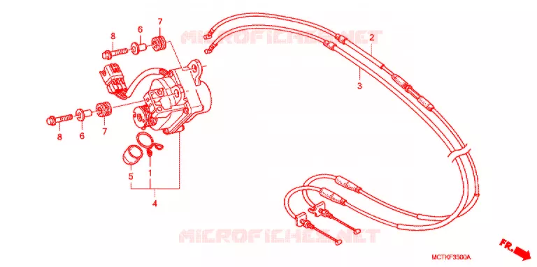 SERVO-MOTEUR (FJS400A/D/FJS600A/D5-8) Honda SCOOTER 400 SILVERWING 2005  FJS400D5
