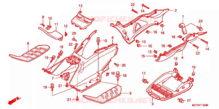 MARCHE PIEDS (FJS400A/D/FJS600A/D5-8) Honda SCOOTER 600 SILVERWING 2006  FJS600A5_J