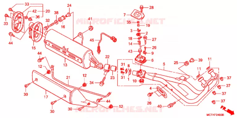 SILENCIEUX D'ECHAPPEMENT Honda SCOOTER 600 SILVERWING 2005  FJS600A5_J