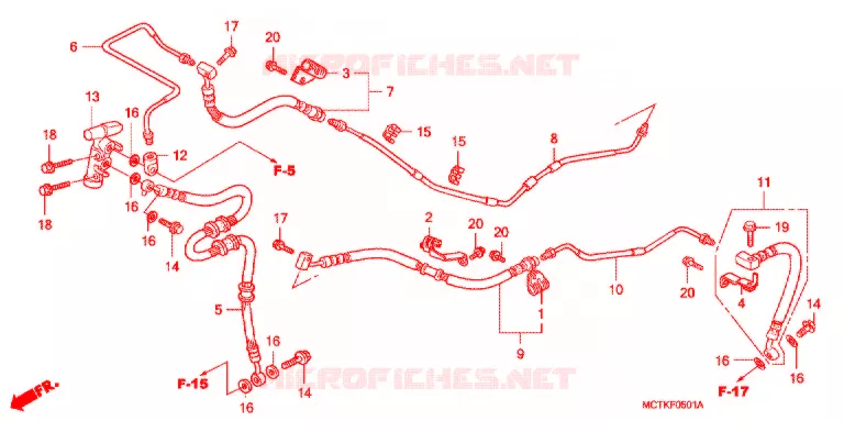 DURITE DE FREIN ARRIERE (FJS400D/FJS600D5-8) Honda SCOOTER 600 SILVERWING 2005  FJS600D5