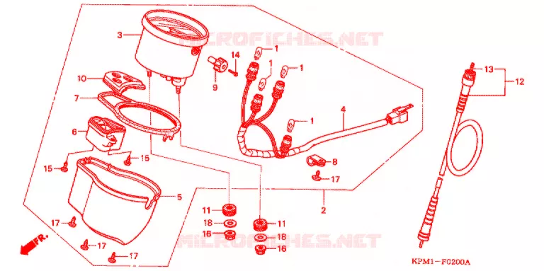 COMPTEUR Honda MOTO 223 FTR 2000  FTR223Y