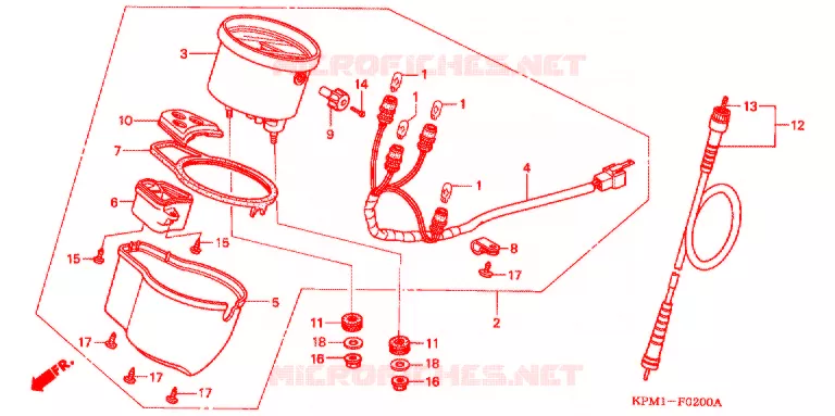 COMPTEUR Honda MOTO 223 FTR 2002  FTR223D2