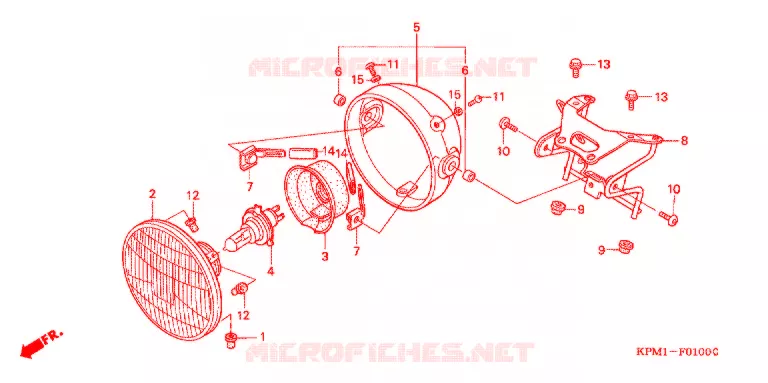 PHARE Honda MOTO 223 FTR 2002  FTR223A2