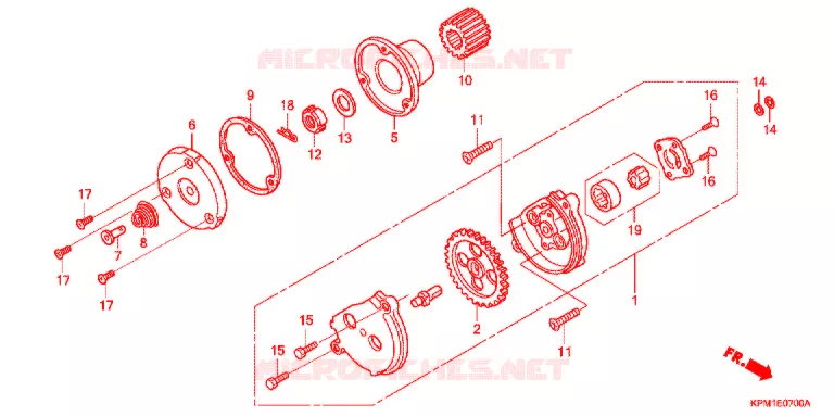 POMPE A HUILE Honda MOTO 223 FTR 2002  FTR223A2
