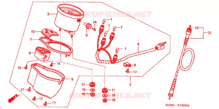 COMPTEUR Honda MOTO 223 FTR 2004  FTR2234