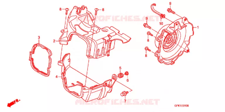 OUIES DE RADIATEUR (NSC50SH4/5/6/7) Honda SCOOTER 50 DIO 2004  NSC50SH4