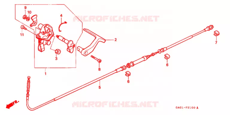 FREIN DE PARKING Honda SCOOTER 50 GYRO 1992  TC50M